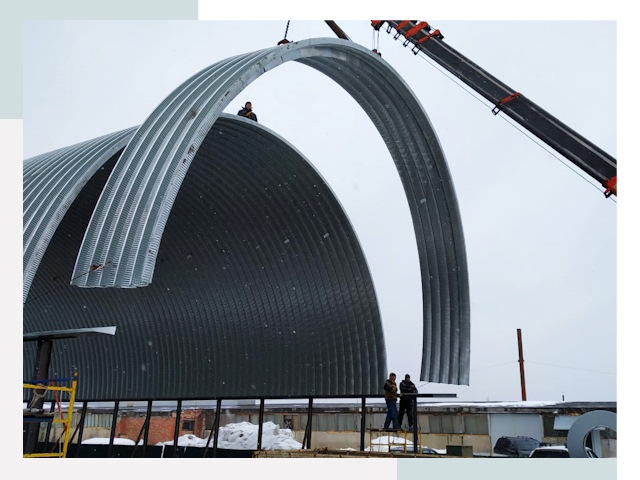 Полукруглые ангары в Иваново